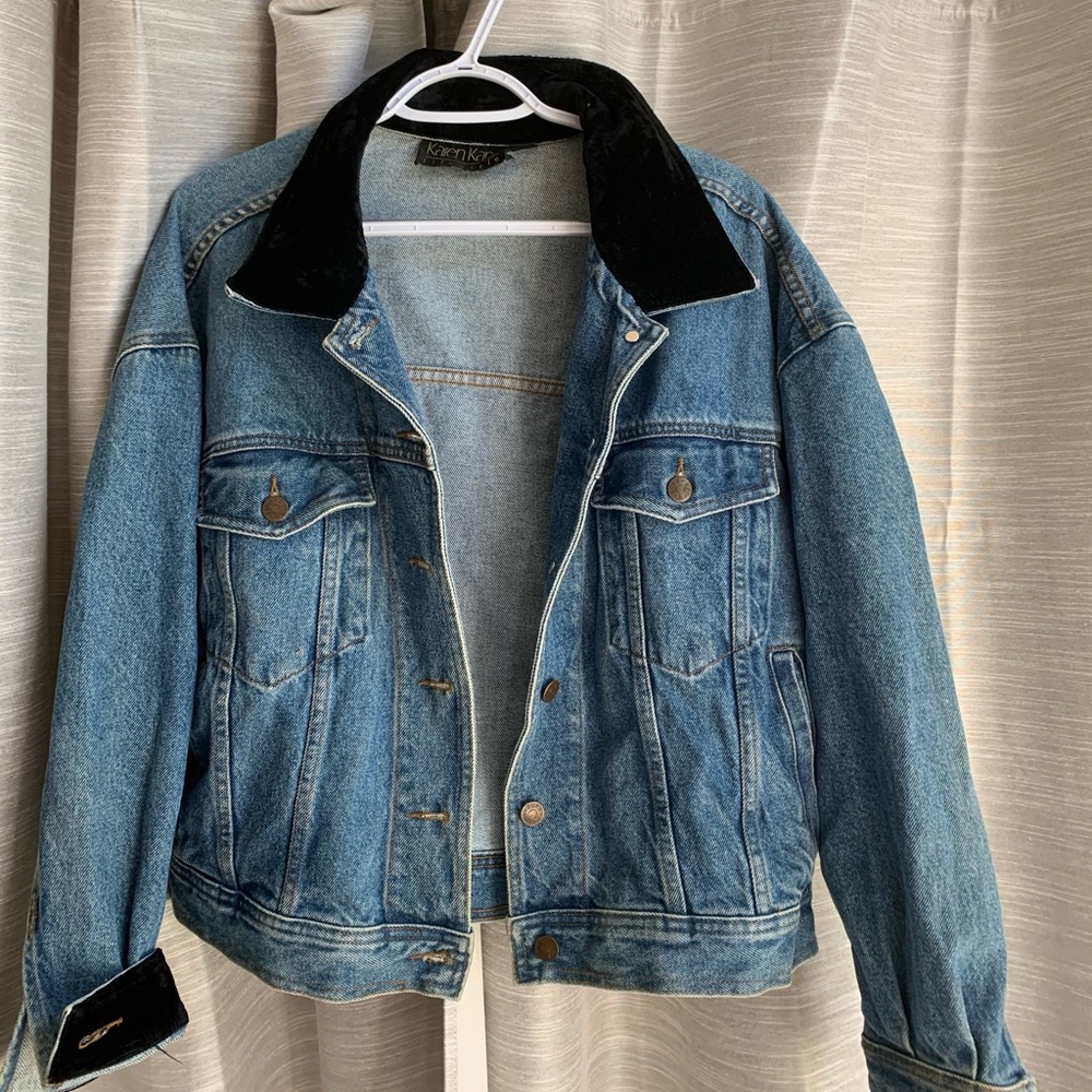 Vintage denim jacket oversized jean jacket